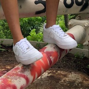 White nike Air Force one
